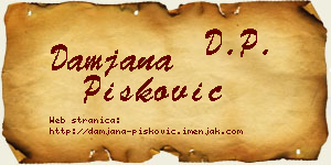 Damjana Pisković vizit kartica
